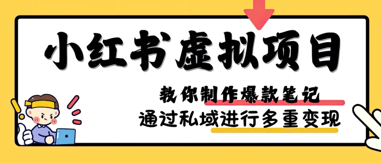 小红书虚拟项目实战，爆款笔记制作，矩阵放大玩法分享-创客资源阁