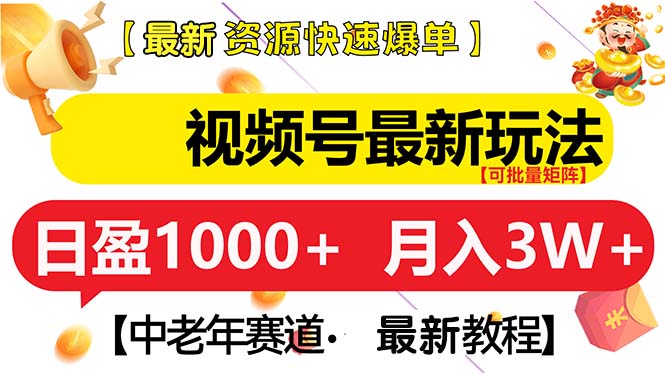 视频号最新玩法 中老年赛道 月入3W+-创客资源阁
