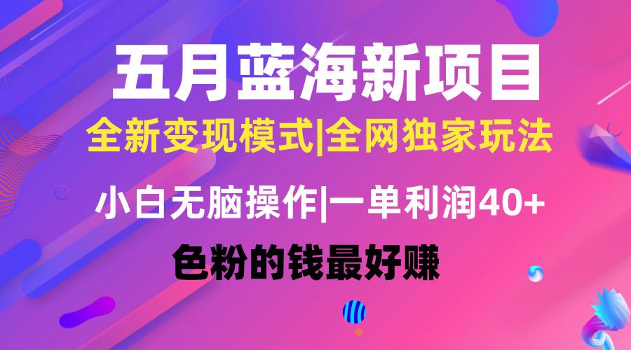 五月蓝海项目全新玩法，小白无脑操作，一天几分钟，矩阵操作，月入4万+-创客资源阁