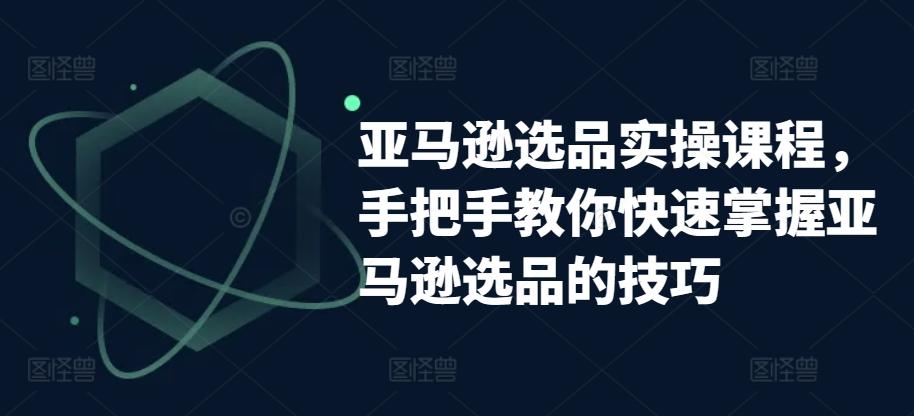 亚马逊选品实操课程，手把手教你快速掌握亚马逊选品的技巧-创客资源阁