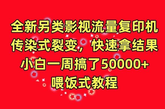 全新另类影视流量复印机，传染式裂变，快速拿结果，小白一周搞了50000+，喂饭式教程【揭秘】-创客资源阁