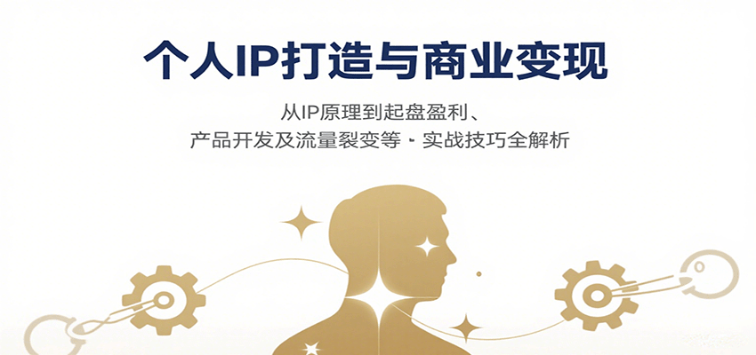 个人IP打造与商业变现，从IP原理到起盘盈利、产品开发及流量裂变等实战技巧全解析-破局灯塔
