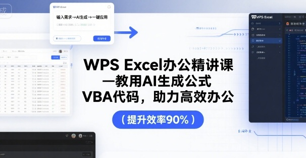 WPS Excel办公精讲课，教用 AI 生成公式，VBA 代码，助力高效办公-破局灯塔