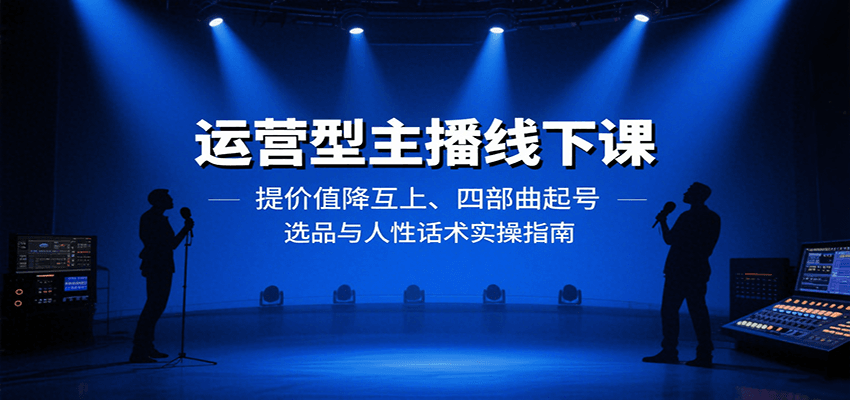 运营型主播线下课：提价值降互上、四部曲起号、选品与人性话术实操指南-破局灯塔