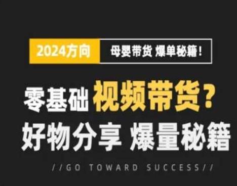 短视频母婴赛道实操流量训练营，零基础视频带货，好物分享，爆量秘籍-创客资源阁