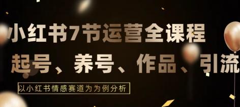 7节小红书运营实战全教程，结合最新情感赛道，打通小红书运营全流程【揭秘】-创客资源阁