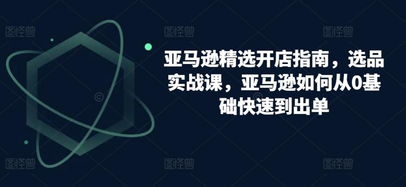 亚马逊精选开店指南，选品实战课，亚马逊如何从0基础快速到出单-创客资源阁