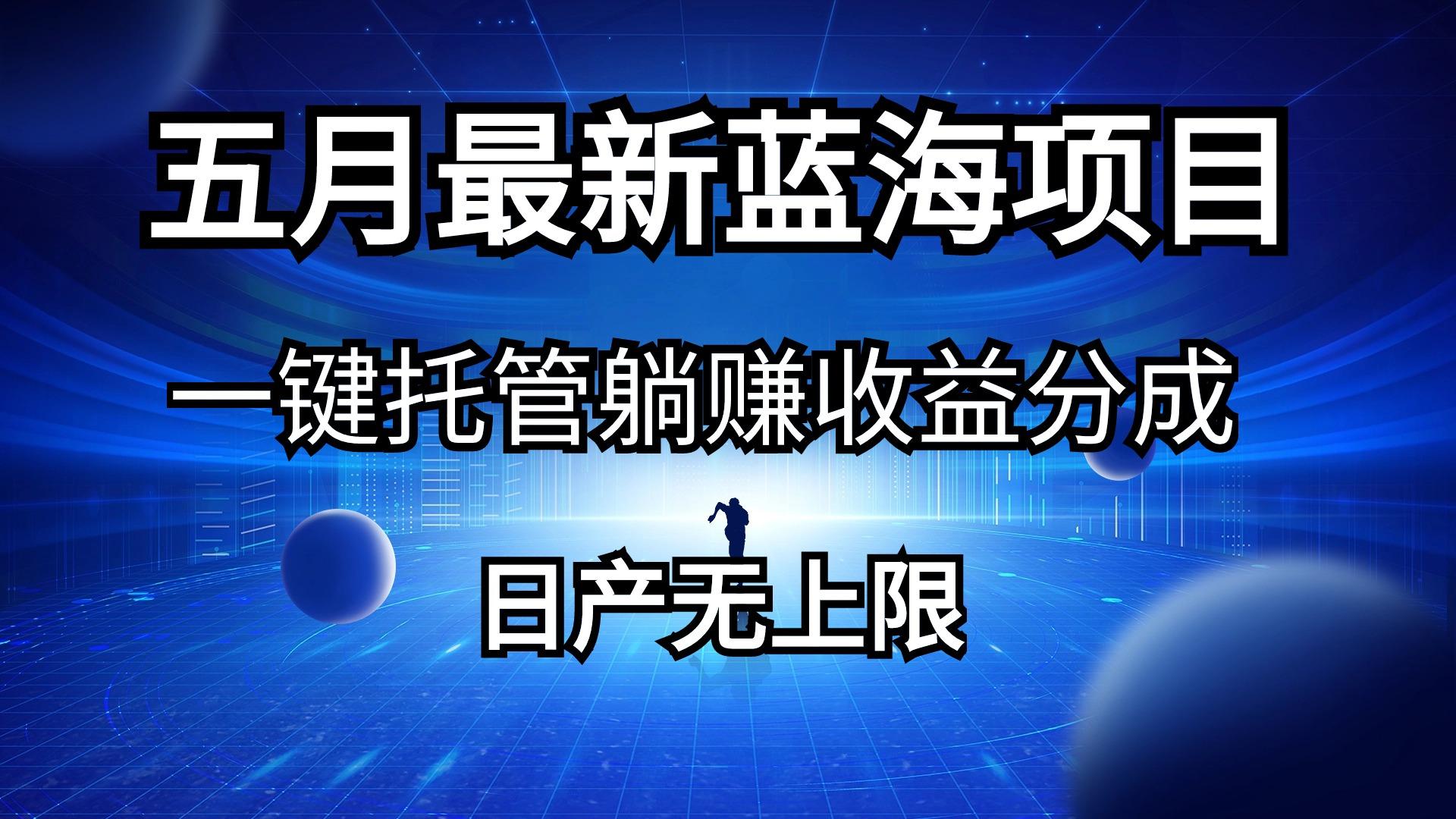 五月刚出最新蓝海项目一键托管 躺赚收益分成 日产无上限-创客资源阁