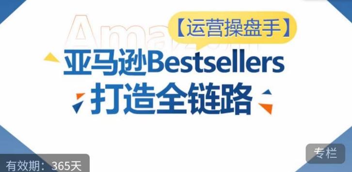 运营操盘手！亚马逊Bestsellers打造全链路，选品、Listing、广告投放全链路进阶优化-创客资源阁