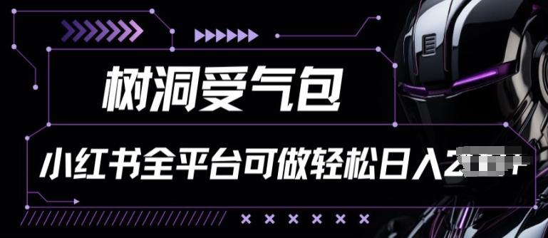 小红书等全平台树洞受气包项目，轻松日入一两张【揭秘】-创客资源阁