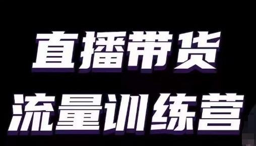 直播带货流量训练营，小白主播必学直播课-创客资源阁