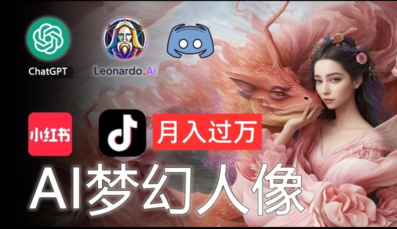 AI摄影梦幻人像：零基础也能月入过万的秘密【揭秘】-创客资源阁