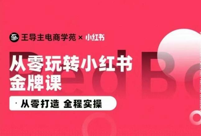 王导主·小红书电商运营实操课，​从零打造  全程实操-创客资源阁