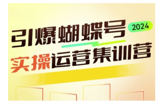 引爆蝴蝶号实操运营，助力你深度掌握蝴蝶号运营，实现高效实操，开启流量变现之路-创客资源阁