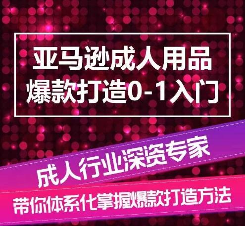 亚马逊成人用品爆款打造0-1入门，系统化讲解亚马逊成人用品爆款打造的流程-创客资源阁