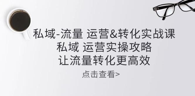 私域-流量 运营&转化实操课：私域 运营实操攻略 让流量转化更高效-创客资源阁