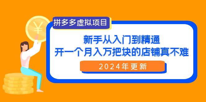 (9744期)拼多多虚拟项目：入门到精通，开一个月入万把块的店铺 真不难(24年更新)-创客资源阁
