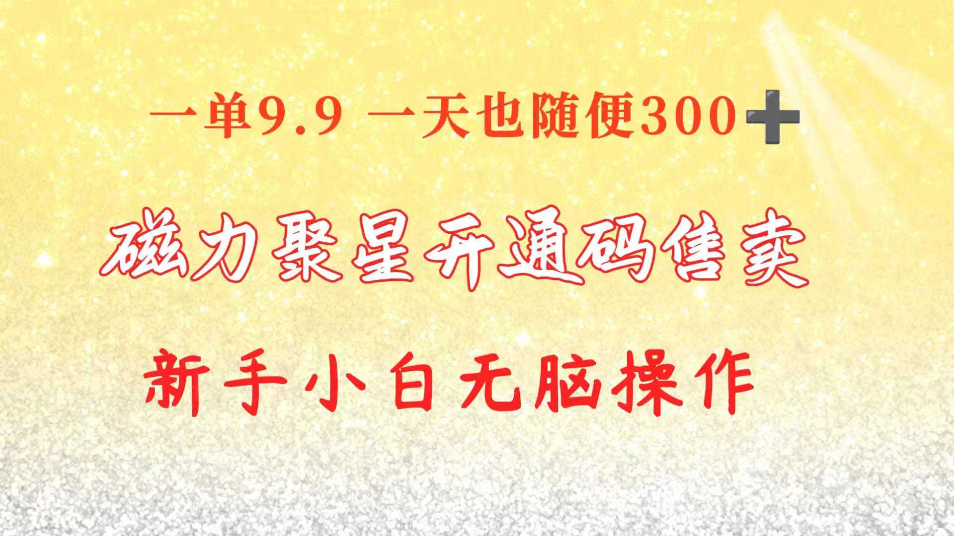 快手磁力聚星码信息差 售卖  一单卖9.9  一天也轻松300+ 新手小白无脑操作-创客资源阁