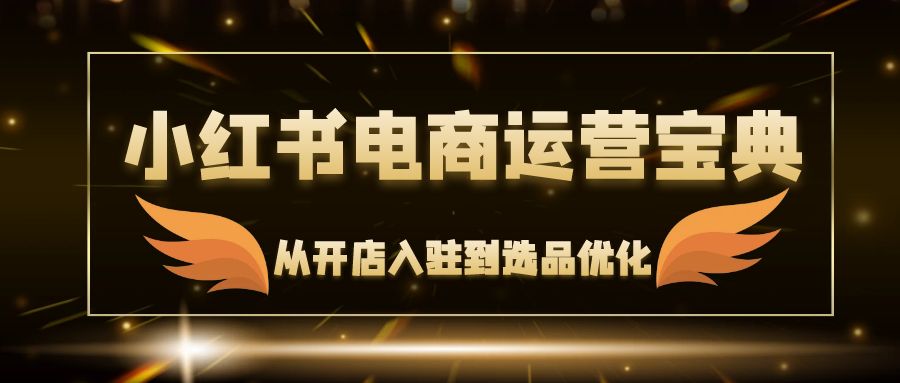 小红书电商运营宝典：从开店入驻到选品优化，一站式解决你的电商难题-创客资源阁