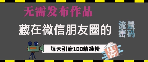藏在微信朋友圈的流量密码，无需发布作品，单日引流100+精准创业粉【揭秘】-创客资源阁