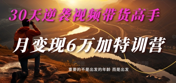 30天逆袭视频带货高手，单月变现6万加特训营-麦子甜-创客资源阁