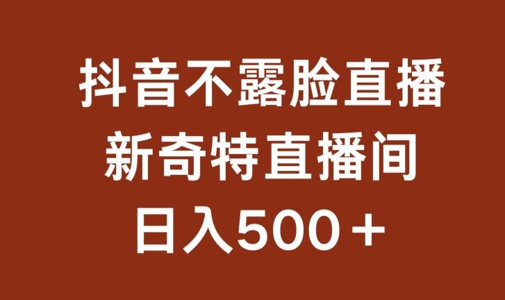 不露脸挂机直播，新奇特直播间，日入500+【揭秘】-创客资源阁