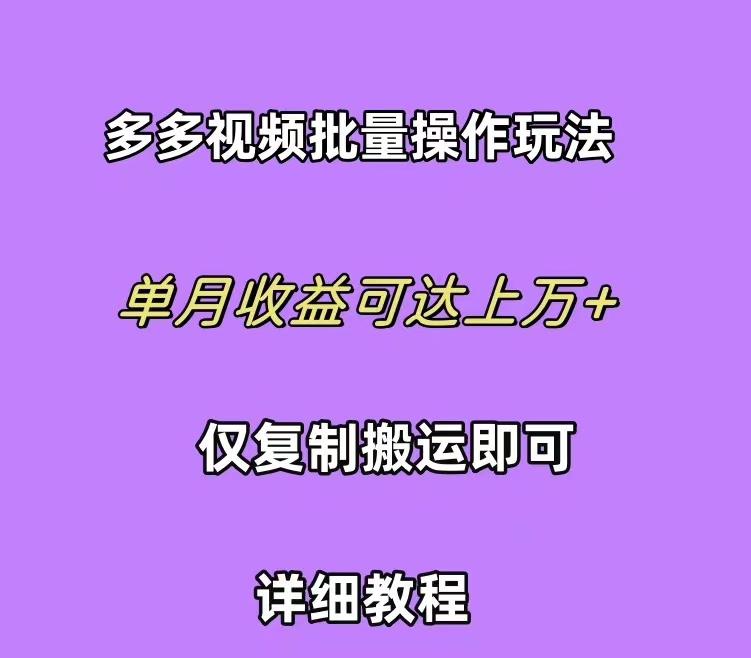 (10029期)拼多多视频带货快速过爆款选品教程 每天轻轻松松赚取三位数佣金 小白必…-创客资源阁