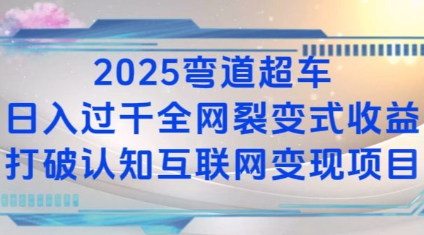 2025弯道超车日入过K全网裂变式收益打破认知互联网变现项目【揭秘】-创客资源阁