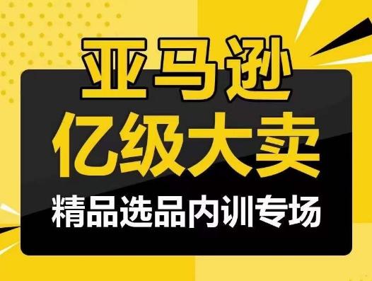 亚马逊亿级大卖-精品选品内训专场，亿级卖家分享选品成功之道-创客资源阁