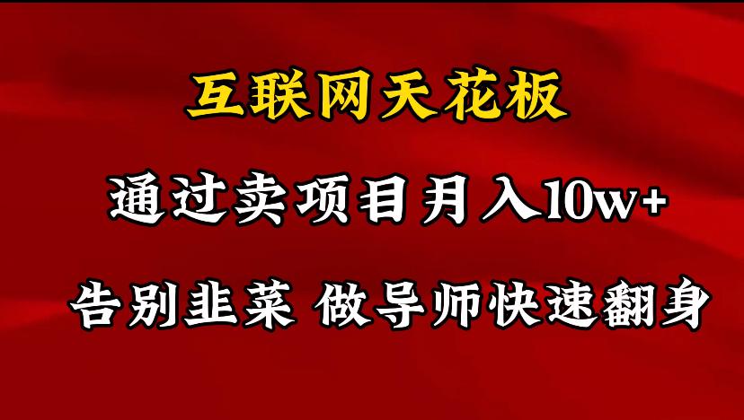 导师训练营互联网的天花板，让你告别韭菜，通过卖项目月入10w+，一定要…-创客资源阁