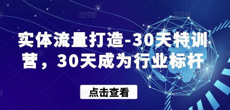 实体流量打造-30天特训营，30天成为行业标杆-创客资源阁