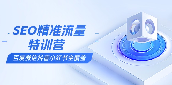 SEO精准流量特训营，百度微信抖音小红书全覆盖，带你搞懂搜索优化核心技巧-创客资源阁