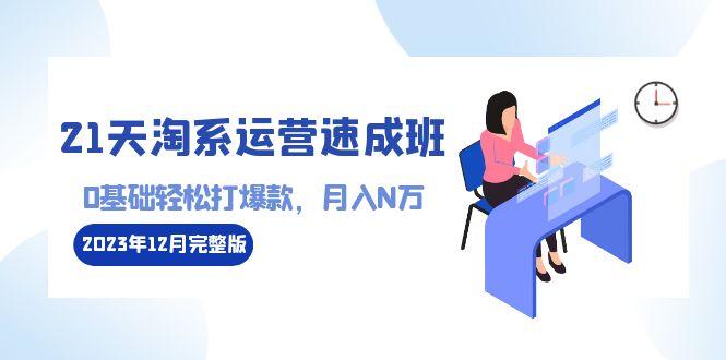 21天淘系运营-速成班2023年12月完整版：0基础轻松打爆款，月入N万-110节课-创客资源阁
