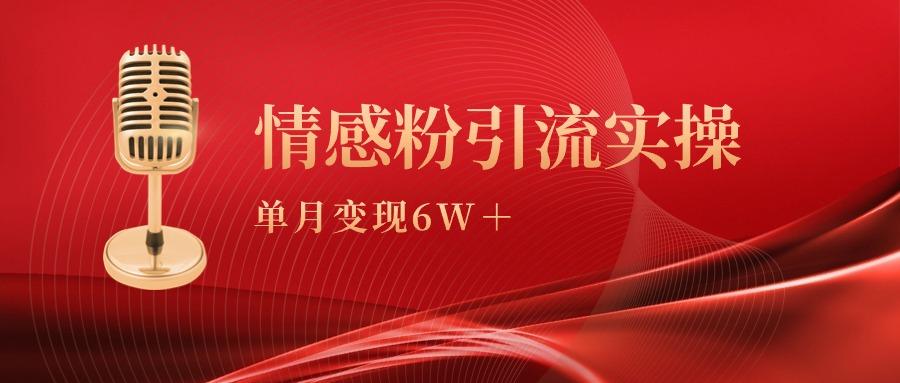 (9473期)单月变现6w+，情感粉引流变现实操课-创客资源阁
