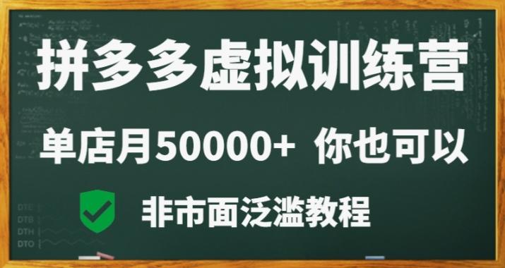 拼多多虚拟电商训练营月入30000+你也行，暴利稳定长久，副业首选-创客资源阁