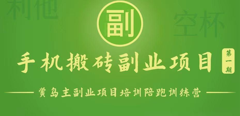 手机搬砖小副业项目训练营1.0，能用手机做的简单小副业-创客资源阁