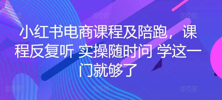 小红书电商课程及陪跑，课程反复听 实操随时问 学这一门就够了-创客资源阁