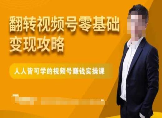 微信视频号零基础变现攻略，人人皆可学的视频号赚钱实操课-创客资源阁