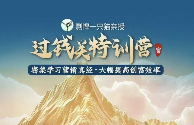 剽悍一只猫-过钱关特训营，学习营销真经 大幅度提高创富效率-创客资源阁