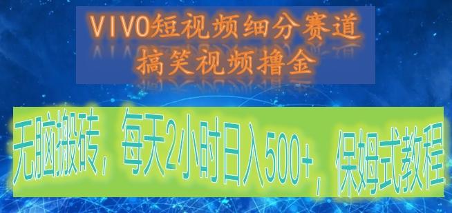 VIVO短视频细分赛道，搞笑视频撸金，无脑搬砖，每天2小时日入500+，保姆式教程-创客资源阁