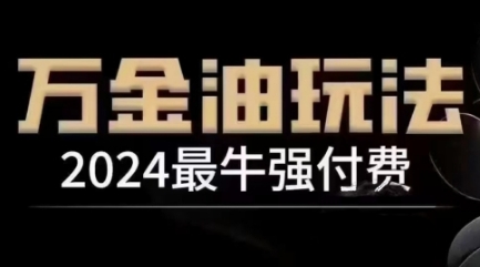 2024最牛强付费，万金油强付费玩法，干货满满，全程实操起飞(更新12月)-创客资源阁
