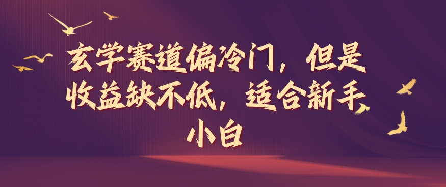 玄学赛道偏冷门，但是收益缺不低，适合新手小白【揭秘】-创客资源阁
