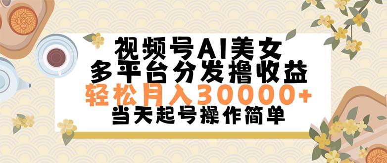 视频号AI美女，轻松月入30000+,操作简单轻松上手-创客资源阁
