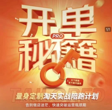 淘宝开单秘籍PRO，量身定制淘天实战陪跑计划，告别做店迷茫、快速突破运营瓶颈期-创客资源阁
