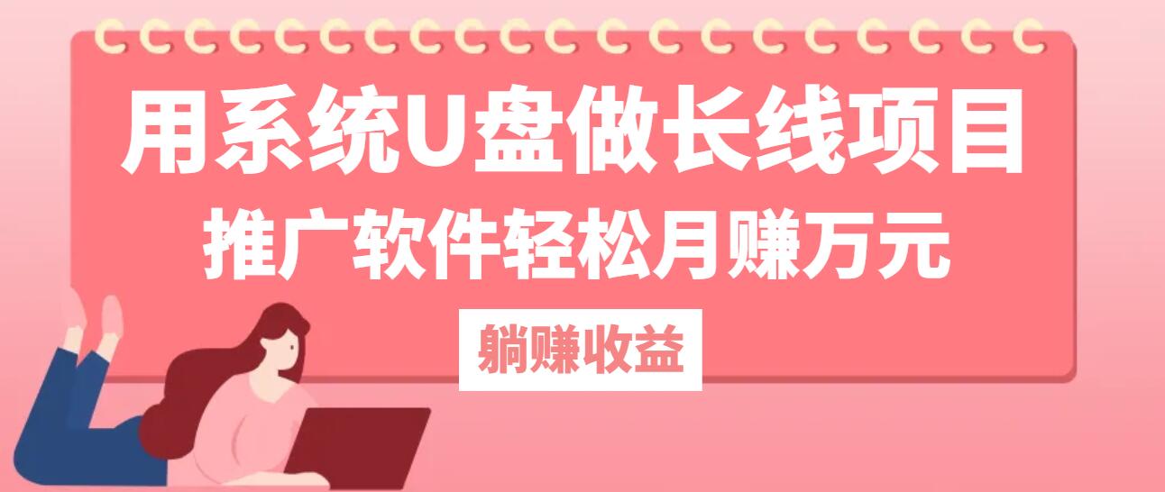 用系统U盘做长线项目，推广软件轻松月赚万元-创客资源阁