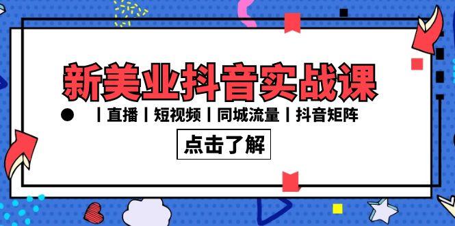 新美业抖音实战课丨直播丨短视频丨同城流量丨抖音矩阵(30节课)-创客资源阁