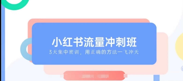 小红书流量冲刺班2025，最懂小红书的女人，快速教你2025年入局小红书-创客资源阁
