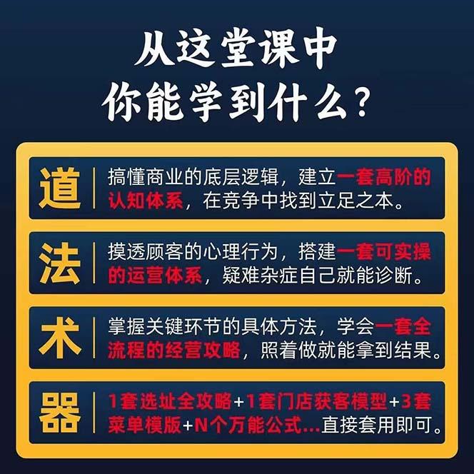 图片[1]-餐饮店盈利实操方法：教你怎样开一家持续能赚钱的餐厅(25节-创客资源阁