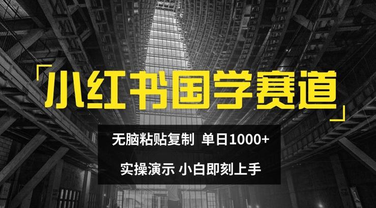 小红书国学赛道，无脑粘贴复制，单日1K，实操演示，小白即刻上手【揭秘】-创客资源阁