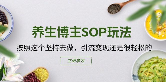 养生博主SOP玩法，按照这个坚持去做，引流变现还是很轻松的-创客资源阁
